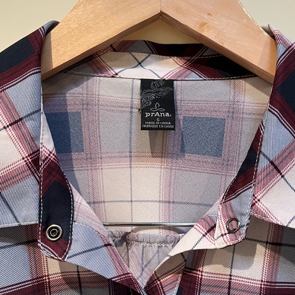 Prana Sz S Flint Maxi Top - Nautical Plaid - Picture 6 of 12